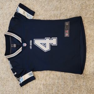 Official NFL Nike On Field Women's Dallas Cowboys Prescott 4 Jersey Tshirt